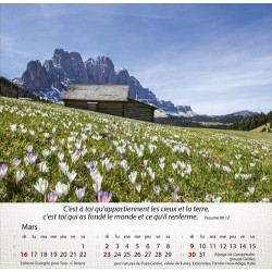 CALENDRIER MONTAGNES 2025
