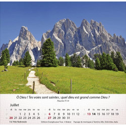 CALENDRIER MONTAGNES 2025