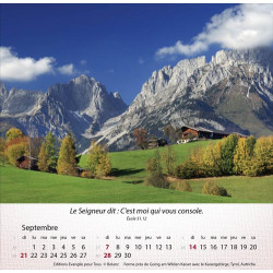 CALENDRIER MONTAGNES 2025