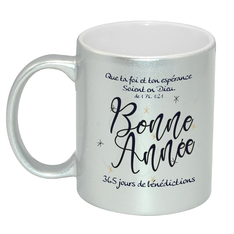 MUG DORE / ARGENT BONNE ANNEE