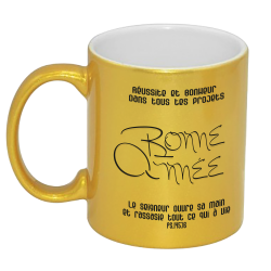 MUG DORE-ARGENT BONNE ANNEE