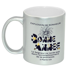 MUG DORE-ARGENT BONNE ANNEE