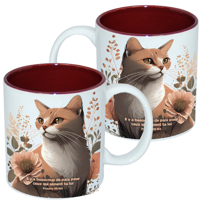 MUG BICOLORE THEME CHAT PS.119