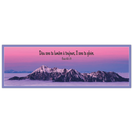 CADRE BOIS DIEU SERA TA LUMIERE...ES.60.19 VIOLET COMET