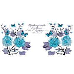 MUG BICOLORE FLORAL 1 CORINTHIENS 13