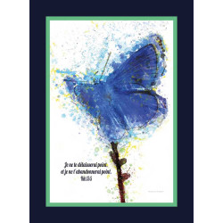 PAPILLON FOND BLEU HEBREUX13-5