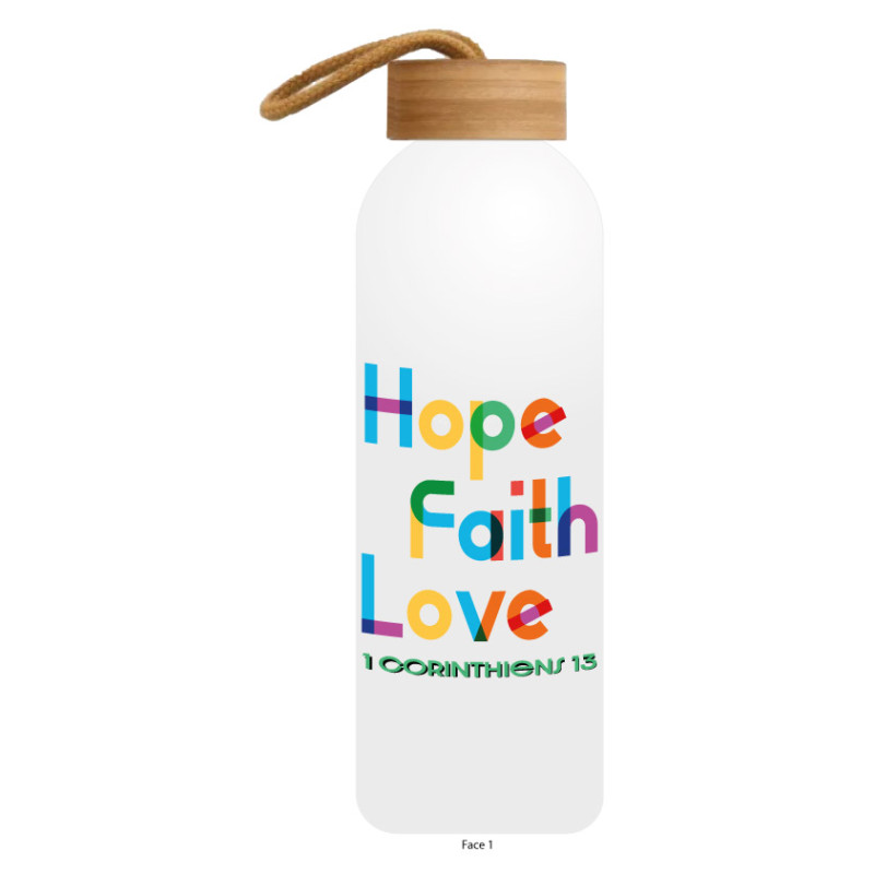 TYPO HOPE FAITH LOVE GOURDE ALU 600 ML
