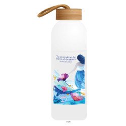 FEMME CHAMP DE FLEURS GOURDE ALU 600 ML