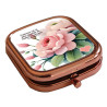 BOUQUET ROSES  MIROIR CARRE METAL