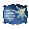 CADRE BOIS THEME FLORAL LYS. BLEU GROSEILLE
