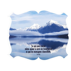 CADRE BOIS PAYSAGE ENNEIGE. BLANC