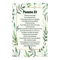 CADRE FEUILLES VERTES PSAUME 23