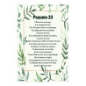 CADRE FEUILLES VERTES PSAUME 23