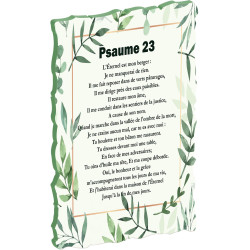 CADRE FEUILLES VERTES PSAUME 23