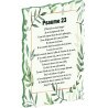 CADRE FEUILLES VERTES PSAUME 23