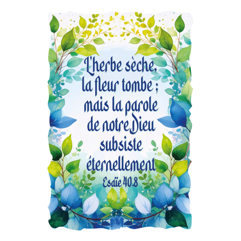 COURONNE FLEURS BLEUES. ESAIE 40.8