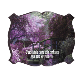 CADRE BOIS JARDIN ET PONT...