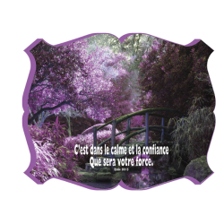 CADRE BOIS JARDIN ET PONT ES.30.15"