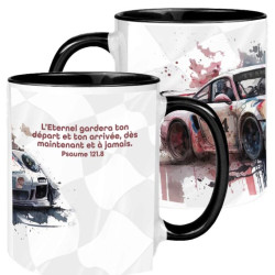 MUG BICOLORE SPORT VOITURE DE COURSE