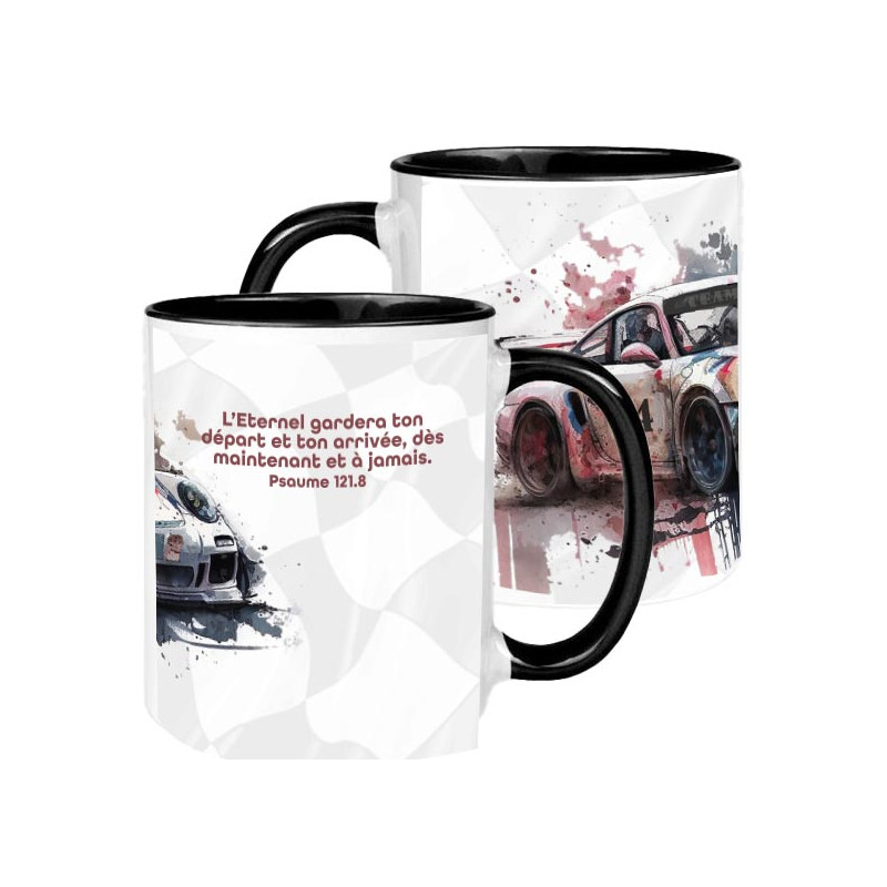 MUG BICOLORE SPORT VOITURE DE COURSE