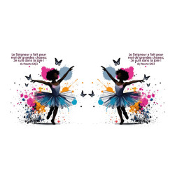 MUG BICOLORE JEUNE DANSEUSE ECLATS COULEURS