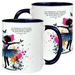 MUG BICOLORE JEUNE DANSEUSE ECLATS COULEURS