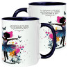 MUG BICOLORE JEUNE DANSEUSE ECLATS COULEURS