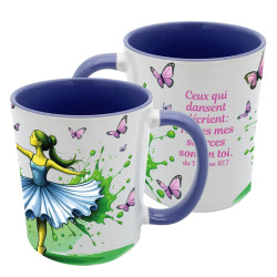 MUG BICOLORE DANSEUSE ET PAPILLONS