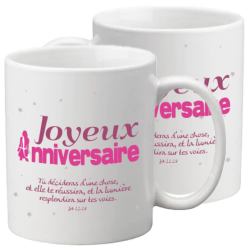 MUG BLANC ANNIVERSAIRE FEMME JOB 22.28