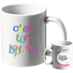 MUG BLANC BAPTEME. MARC 1.8