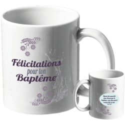 MUG BLANC BAPTEME
