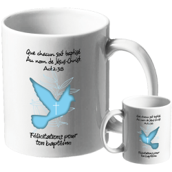 MUG BLANC BAPTEME. ACTES 2.38