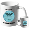 MUG BLANC ANNIVERSAIRE. 1 JEAN 2.17