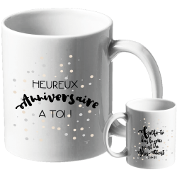 MUG BLANC ANNIVERSAIRE HOMME. 2 TIMOTHEE 2.1