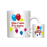 MUG BLANC ANNIVERSAIRE ENFANT. DEUTERONOME 7.13