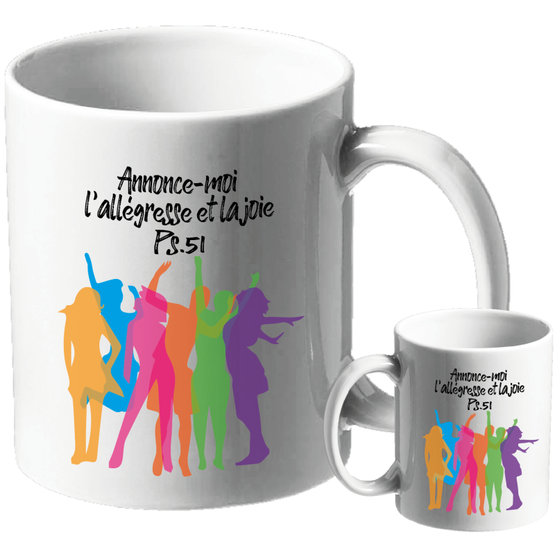 MUG BLANC THEME DIVERS. PSAUME 51