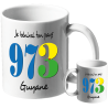 MUG BLANC THEME ETHNIQUE. GUYANE