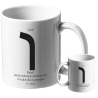 MUG BLANC TYPO LETTRE HEBRAÏQUE VAV PSAUME 119.41