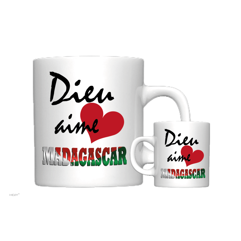 MUG BLANC THEME ETHNIQUE MADAGASCAR