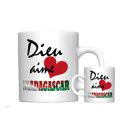 MUG BLANC THEME ETHNIQUE MADAGASCAR