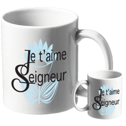 MUG BLANC THEME FLORAL
