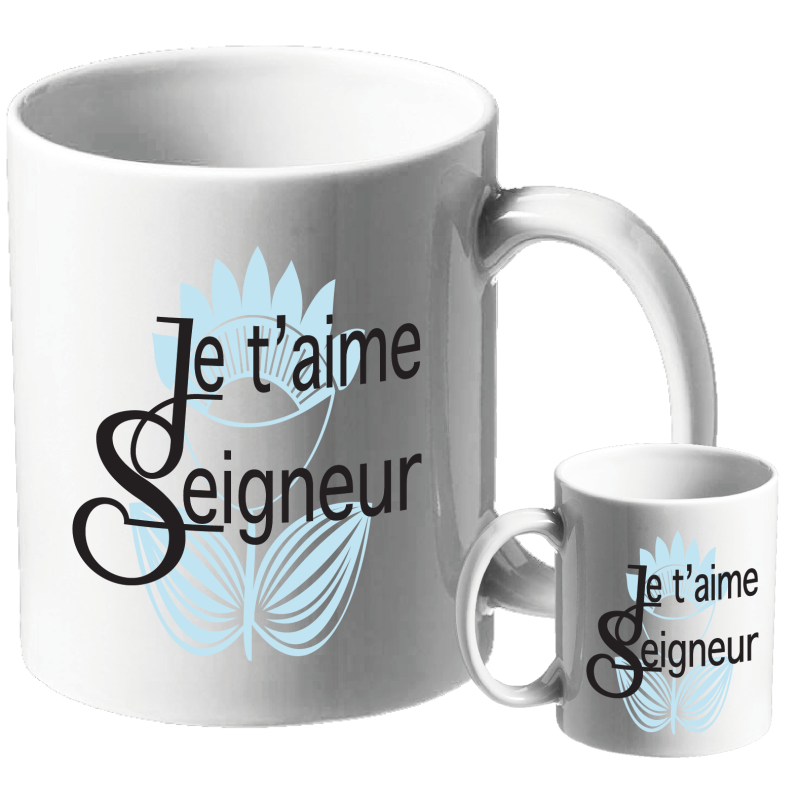 MUG BLANC THEME FLORAL