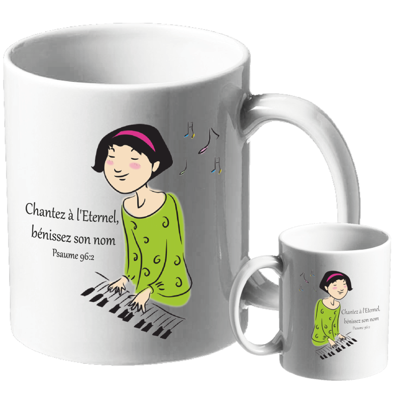 MUG BLANC THEME DIVERS PSAUME 96:2