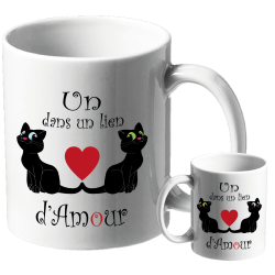 MUG BLANC THEME ANIMAUX