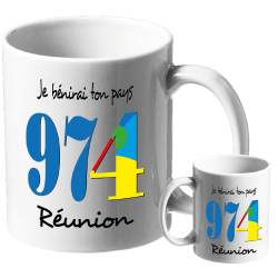 MUG BLANC THEME ETHNIQUE REUNION
