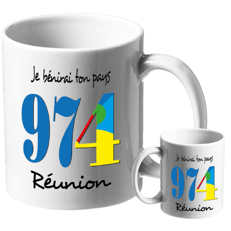 MUG BLANC THEME ETHNIQUE REUNION