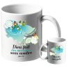 MUG BLANC THEME FLORAL JOB 5:9