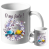 MUG BLANC THEME FLORAL PSAUME 59:17MUG BLANC THEME FLORAL PSAUME 59:17