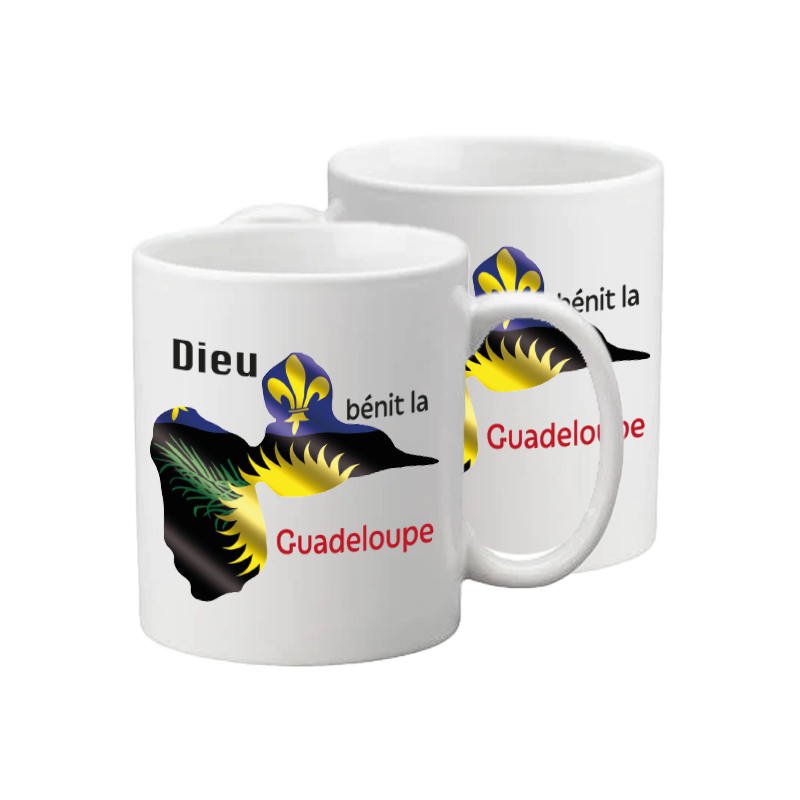 MUG BLANC THEME ETHNIQUE GUADELOUPE