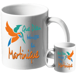 MUG BLANC THEME ETHNIQUE MARTINIQUE